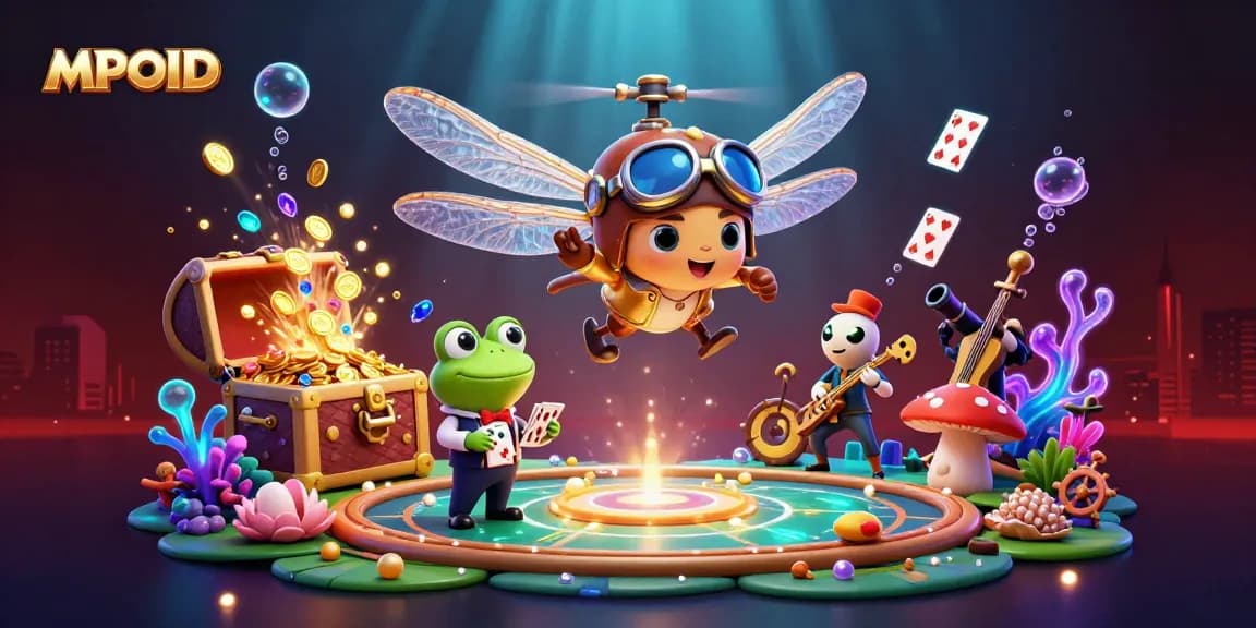 MPOID showcases a thrilling gaming experience with vibrant characters engaging in an underwater casino scene.