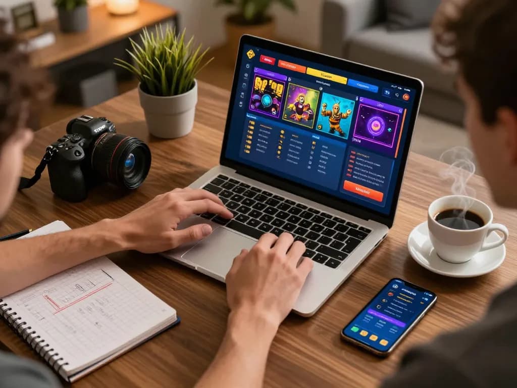 Experience daftar Sepuhplay seamlessly online, with an engaging gaming interface and strategic planning notes visible.