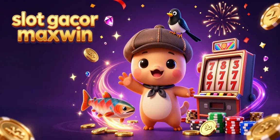 Spin and win big with slot gacor maxwin: vibrant cartoon scene full of chance and excitement!