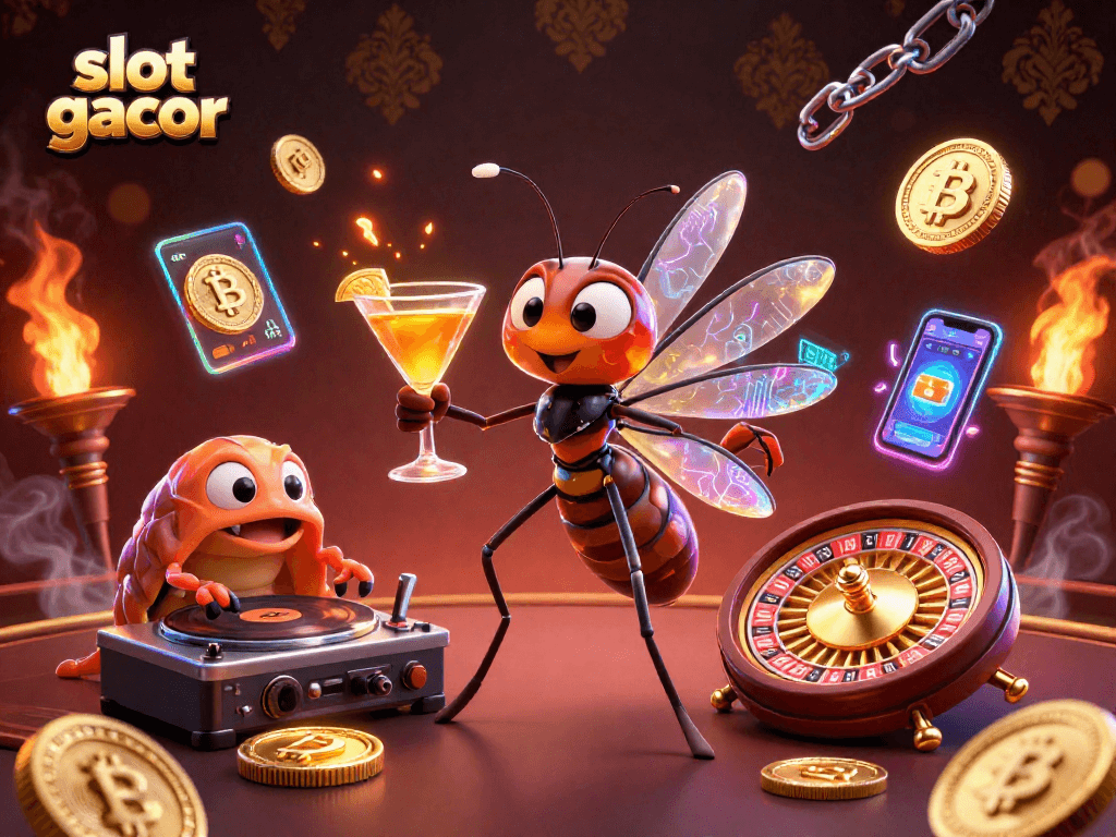 Raih kemenangan besar dengan slot gacor melalui ilustrasi menarik tentang kasino dan cryptocurrency.