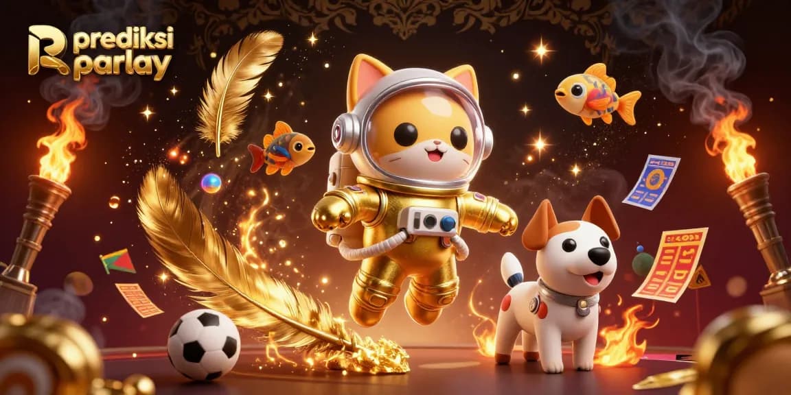 Boost your bets with prediksi parlay, featuring a vibrant cosmic gaming scene.