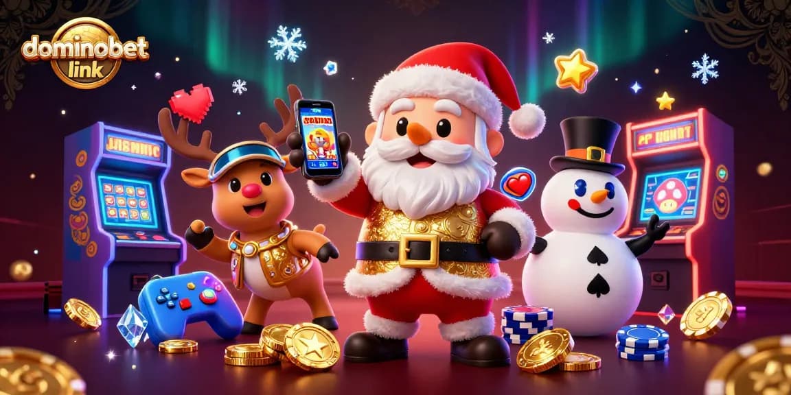 Play poker online at dominobet link with engaging characters and colorful casino elements