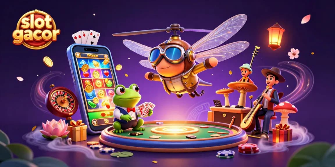 Slot gacor menunjukkan pengalaman bermain slot yang menyenangkan dengan elemen kasino yang berwarna dan interaktif.