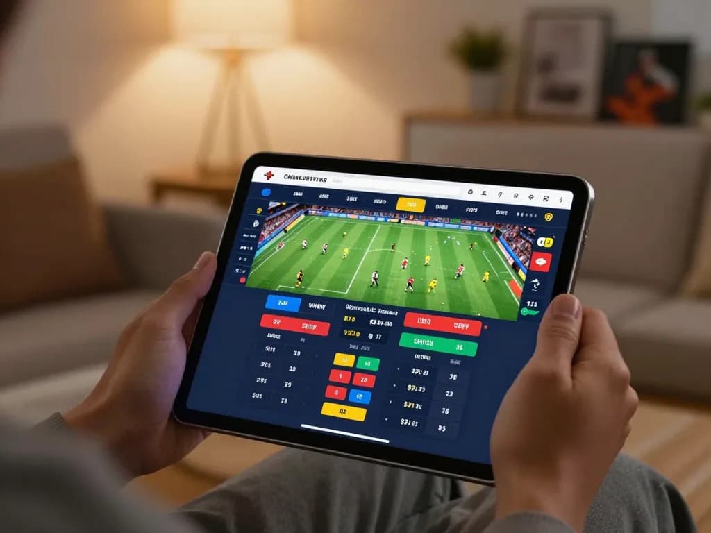 Engaging with paris888 platform for live sports betting, user placing bets during a football match.