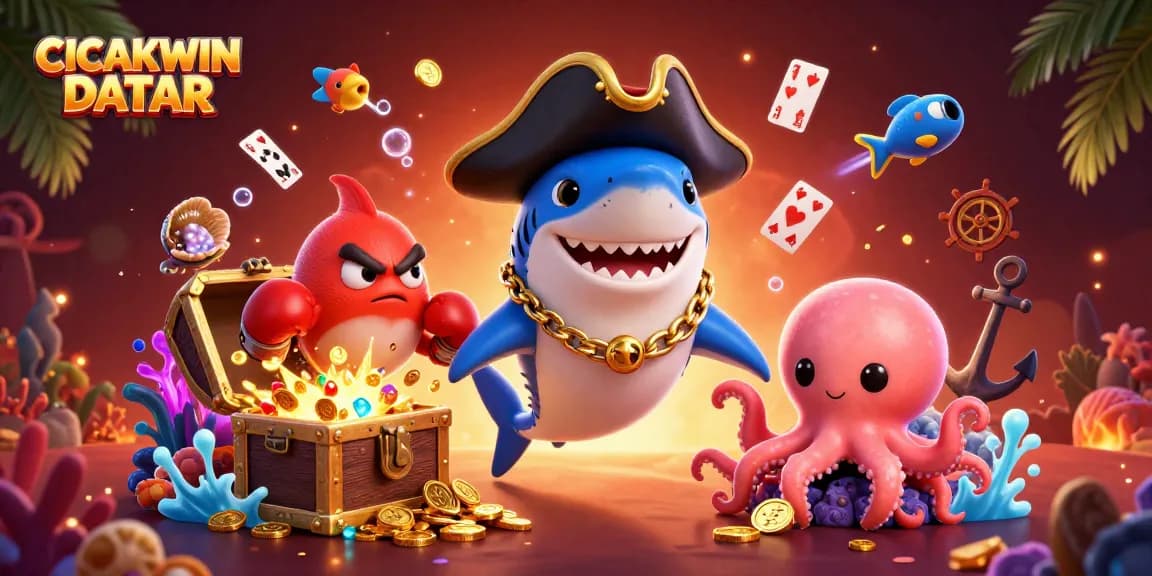 Experience unique gaming excitement with CICAKWIN DATAR, featuring a vibrant underwater casino adventure.