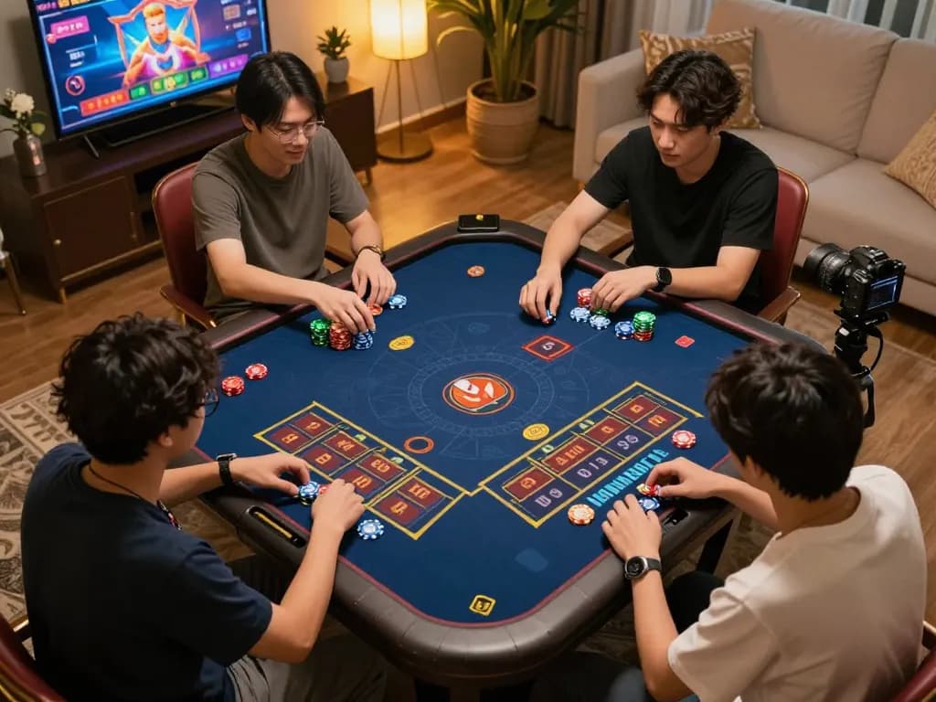 Engaged players placing bets in an exciting online xóc đĩa gaming session.