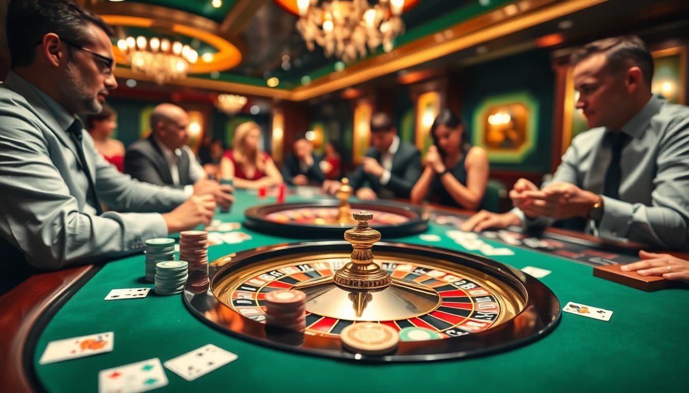 Ajukan taruhan baru di dentoto saat suasana kasino yang menarik melingkupi permainan roulette.
