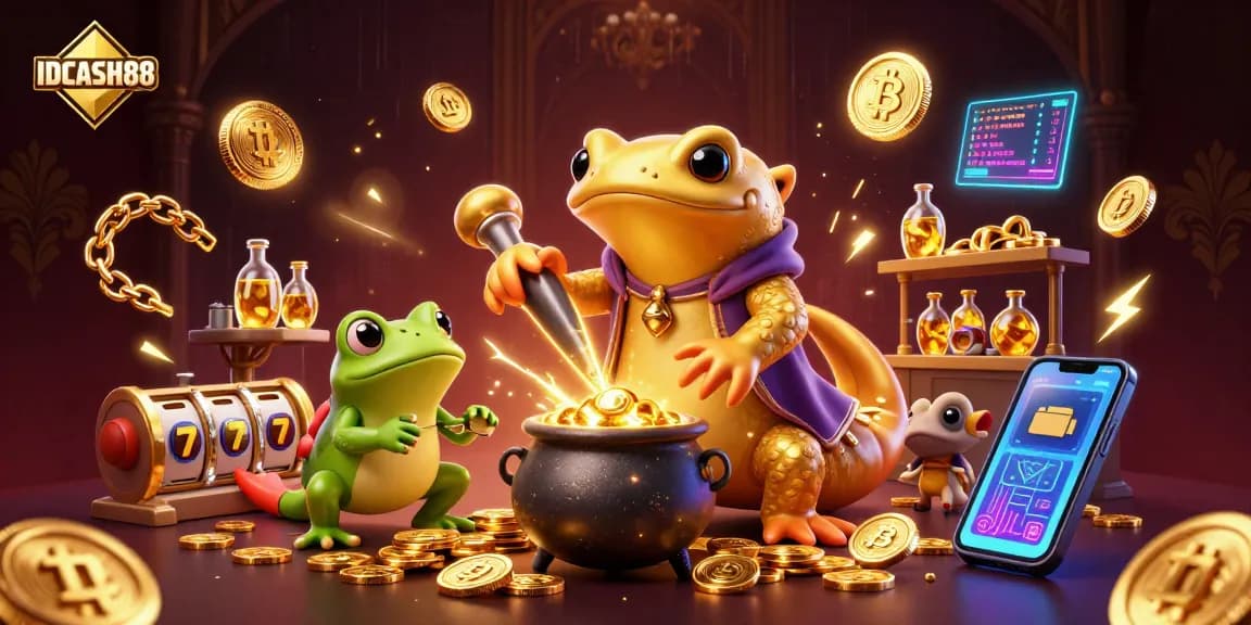 Engage with IDCASH88's vibrant slot games featuring unique 3D characters and dynamic gaming elements.