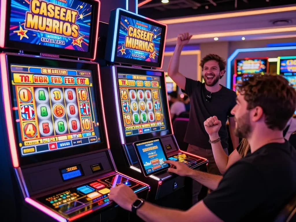 Players enjoying slot machines while engaging with joylink free kredit promotions for better wins