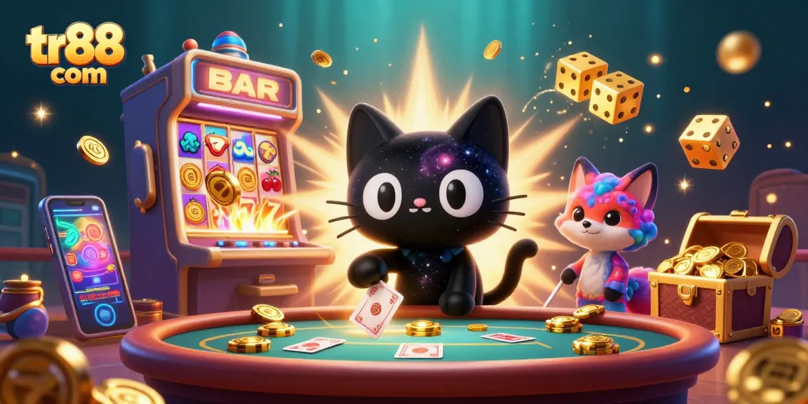 Experience thrilling gameplay at tr88 com with exciting casino visuals and vibrant illustrations.