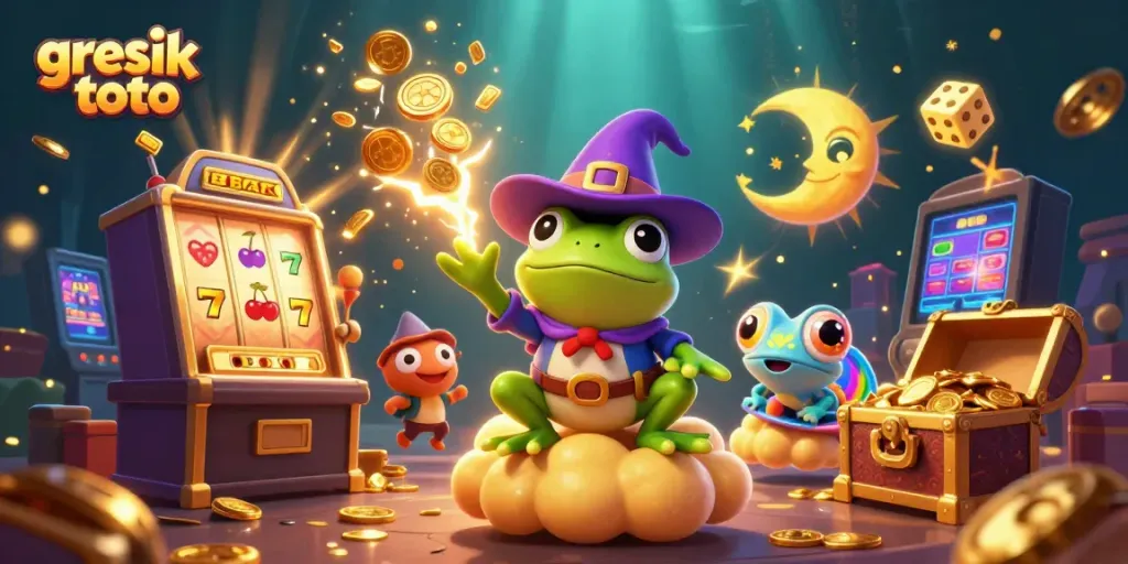 Engage with the exciting world of gresik toto, featuring dynamic characters and vibrant casino game elements.