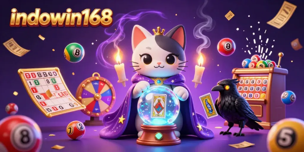 Berpartisipasi dalam permainan lotere dengan indowin168, memperlihatkan bola bernomor yang berputar.