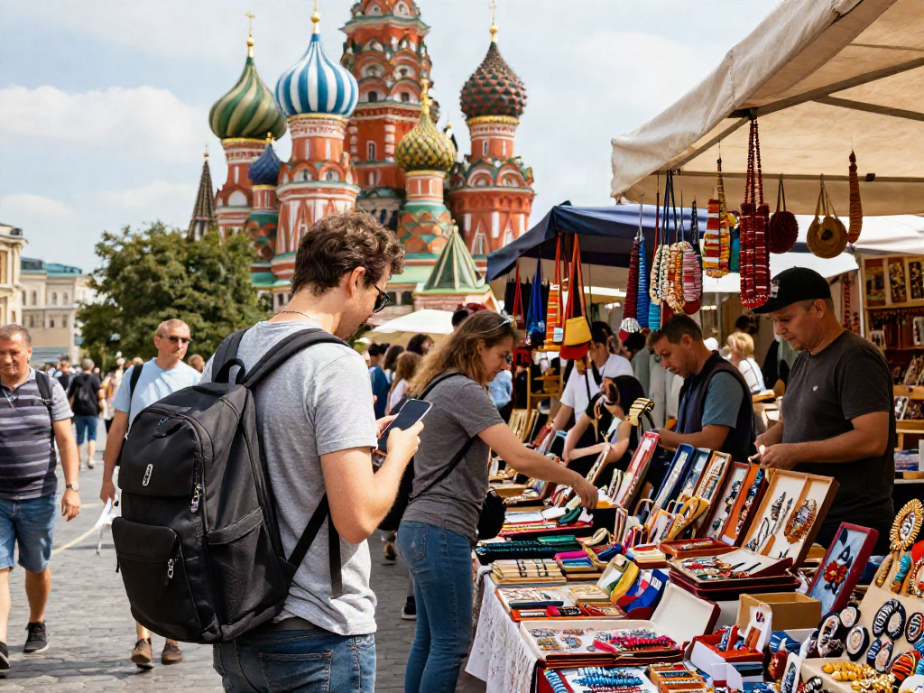 Menelusuri pasar ramai di Moskow menggunakan https://payinrussia.com/ untuk pembayaran yang mudah dan cepat.