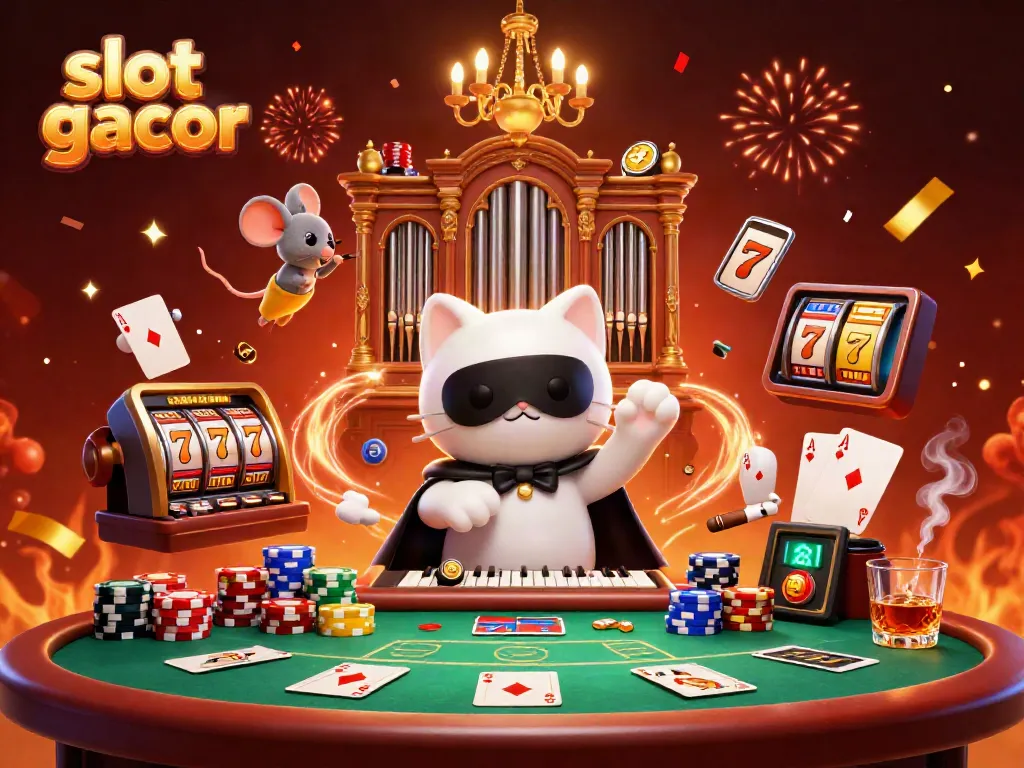 Experience thrilling gameplay at slot gacor with vibrant characters and dynamic casino elements.