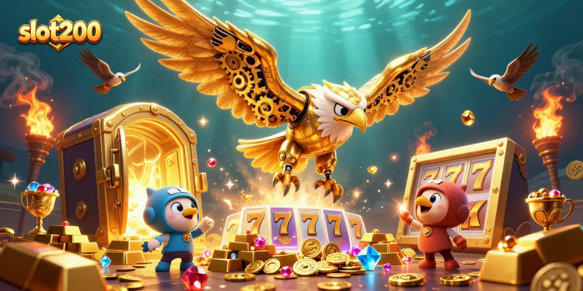 Menangkan jackpot slot200 dengan simbol keberuntungan dalam ilustrasi 3D yang memukau.