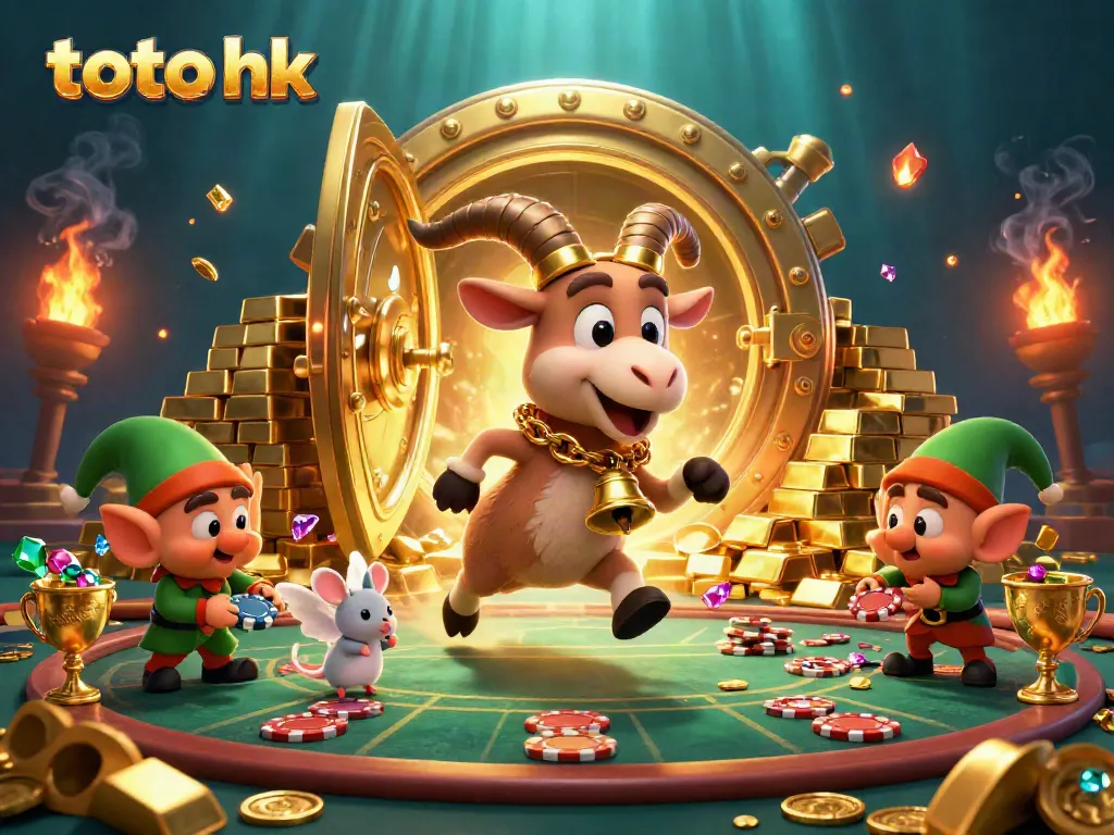 Gambarkan kasino fantastis dengan toto hk, di mana para karakter menghadapi tantangan sambil meriahkan suasana.