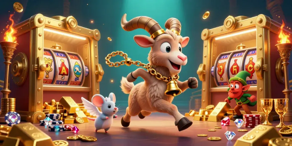 Experience the thrill of online gambling at rupiahbet with lively characters engaging in gaming activities.