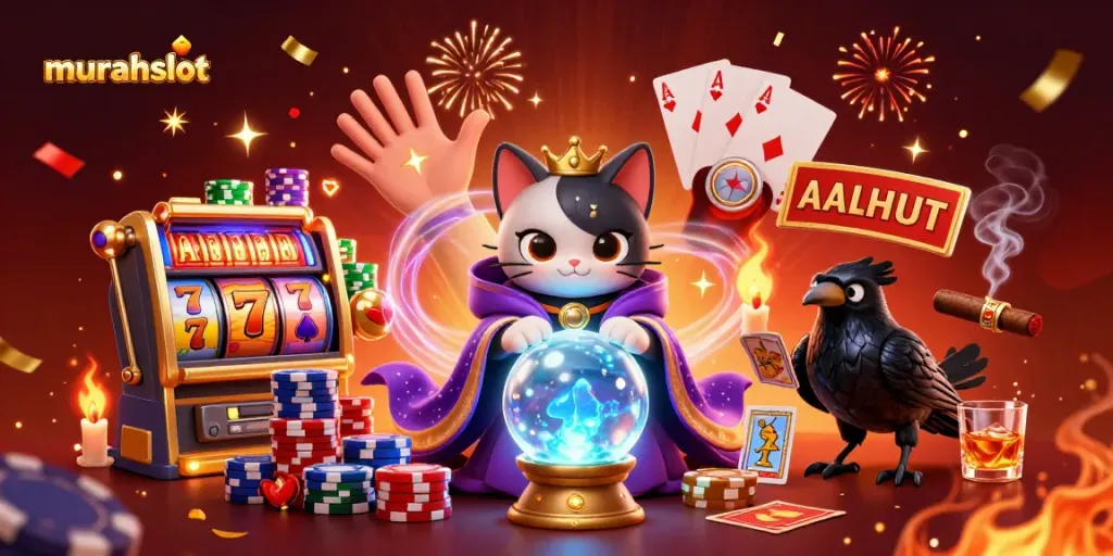 Menangkan pengalaman bermain di murahslot dengan ilustrasi 3D slot yang penuh warna dan karakter mistis.
