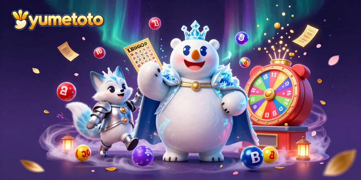 Experience thrilling wins with yumetoto as vibrant lottery elements surround a majestic bear and fox.
