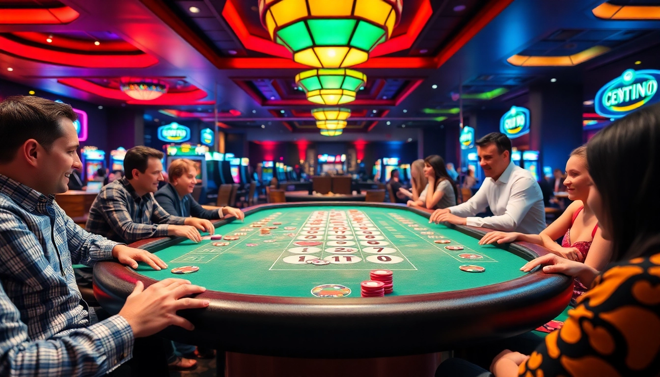 TOTO game table capturing players' excitement in a lively casino environment.