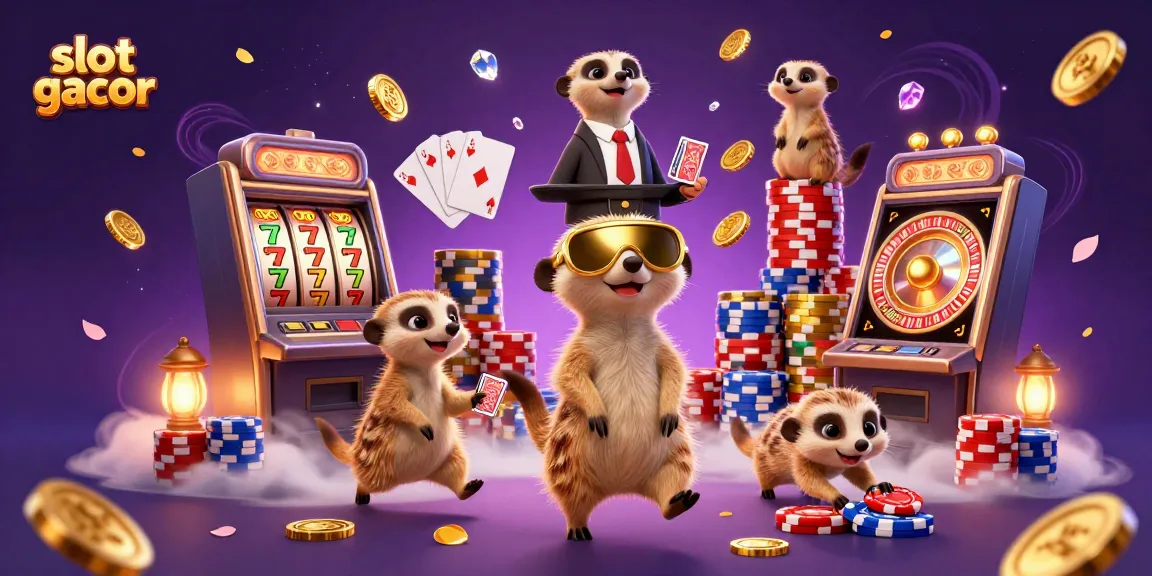 Gali keseruan bermain slot gacor dengan koloni meerkat yang mengelola kasino megah.