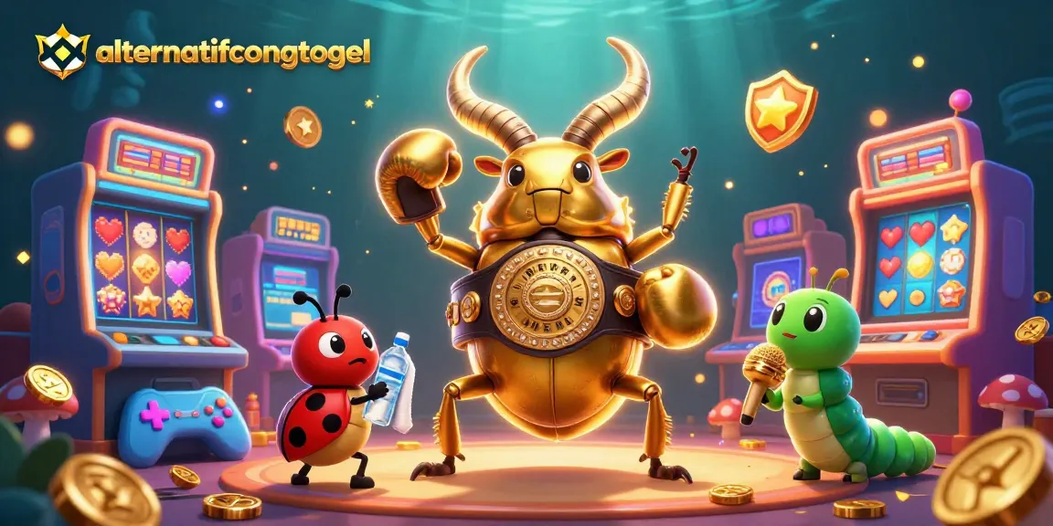 Play exciting slot games at alternatifcongtogel with a vibrant, dynamic casino illustration.