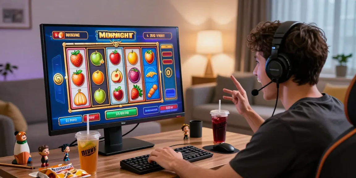 Engaging moment with a player enjoying slot gacor game on a stylish gaming setup.