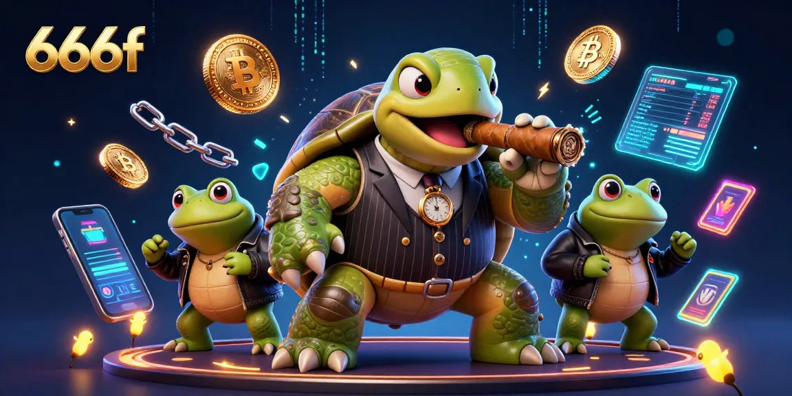 Join the action at 666f with this vibrant casino scene featuring a turtle mobster and bullfrog enforcers.